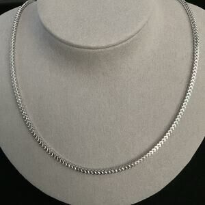 NEW- Solid 2.5mm Sterling Silver Men's/Women's Franco Link Chain 24” - Item#777